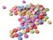 100 10mm Assorted Color Flower Beads Plastic Mixed Color Flat Round Beads